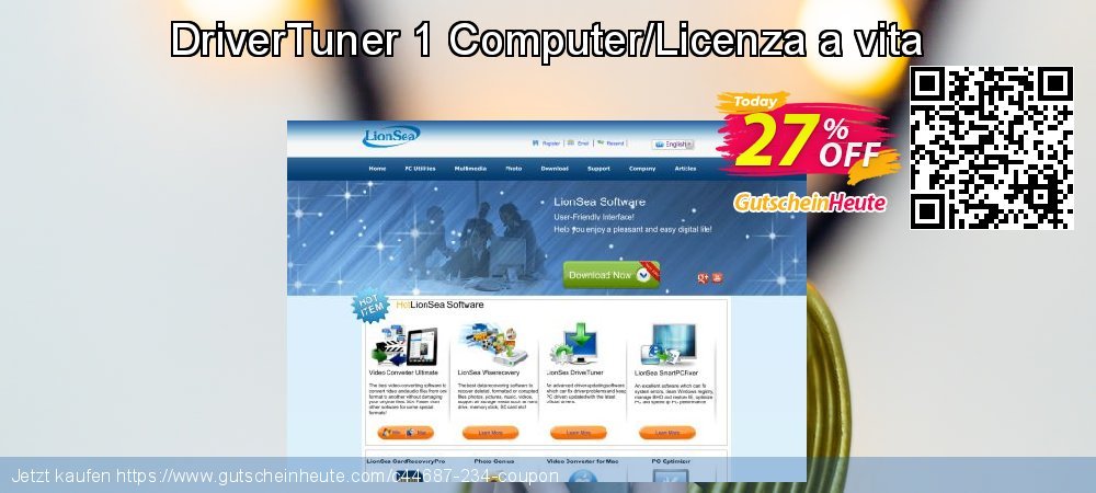 DriverTuner 1 Computer/Licenza a vita ausschließlich Angebote Bildschirmfoto