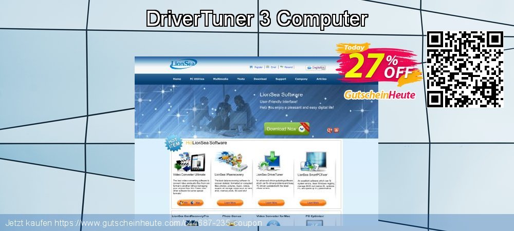 DriverTuner 3 Computer ausschließenden Promotionsangebot Bildschirmfoto