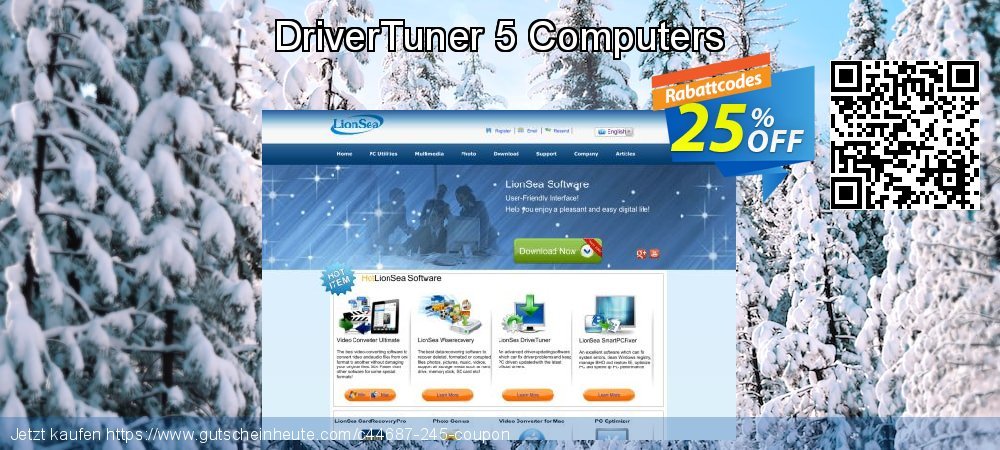 DriverTuner 5 Computers wunderschön Förderung Bildschirmfoto