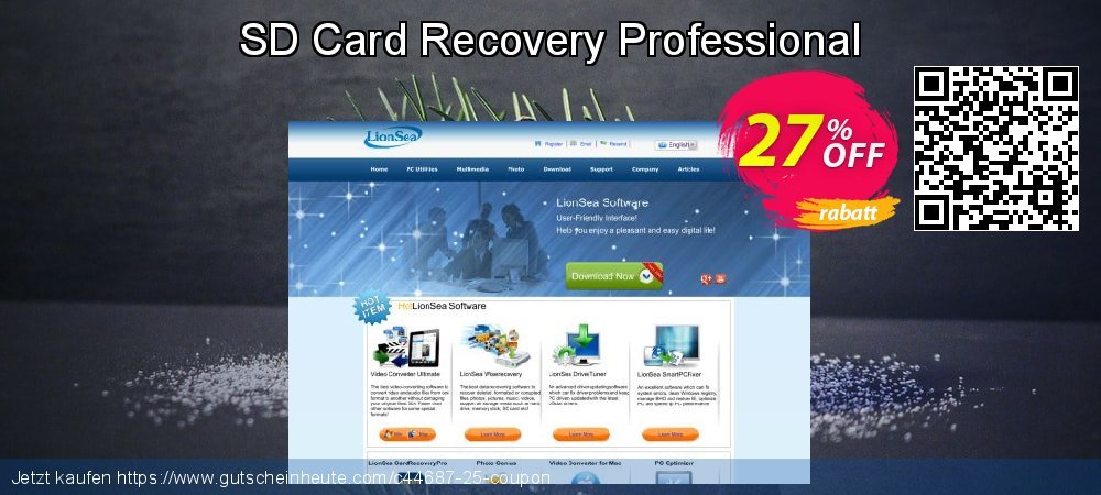SD Card Recovery Professional umwerfenden Verkaufsförderung Bildschirmfoto