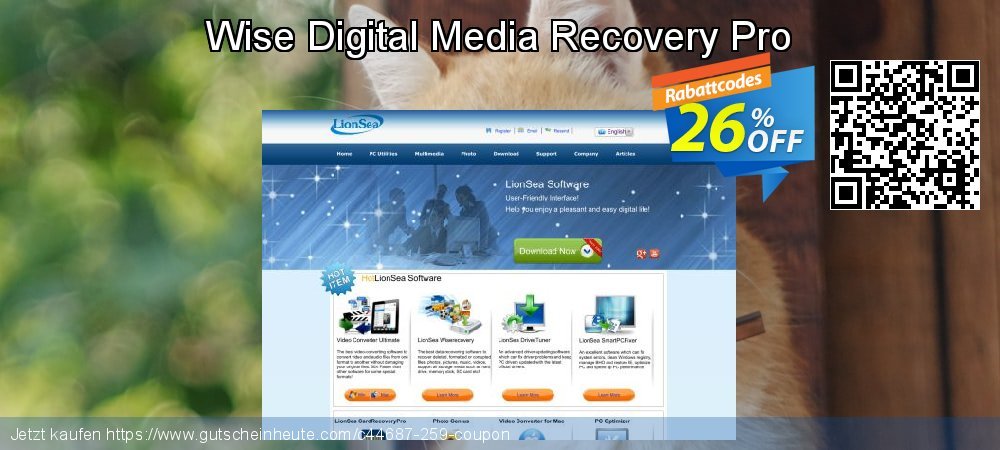 Wise Digital Media Recovery Pro aufregende Außendienst-Promotions Bildschirmfoto