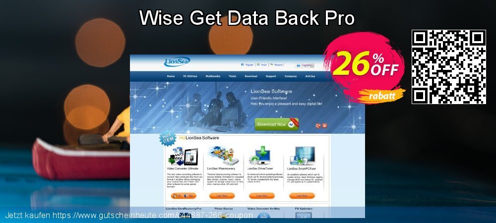 Wise Get Data Back Pro ausschließenden Ermäßigungen Bildschirmfoto