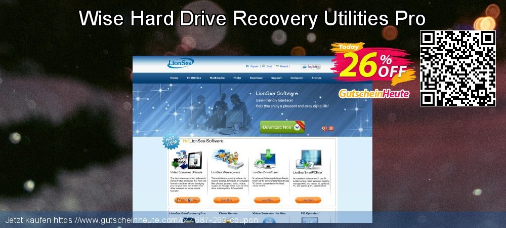 Wise Hard Drive Recovery Utilities Pro erstaunlich Promotionsangebot Bildschirmfoto