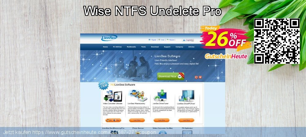 Wise NTFS Undelete Pro fantastisch Diskont Bildschirmfoto
