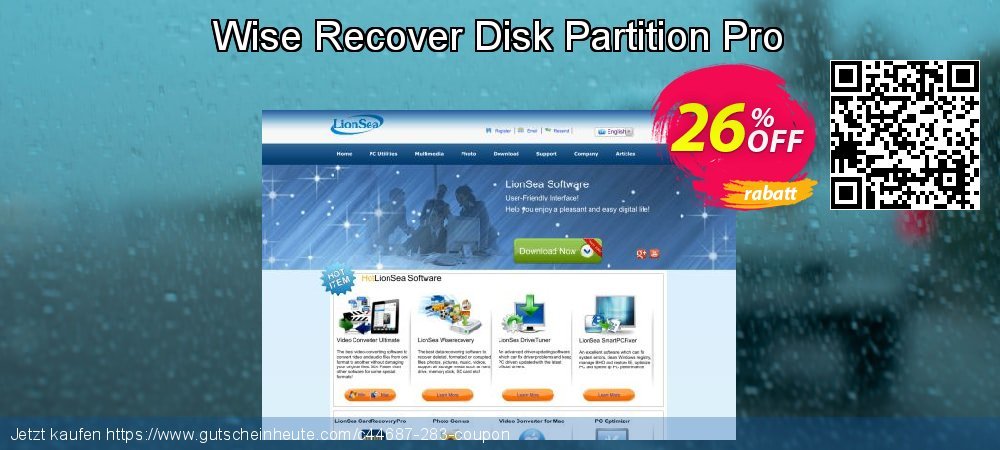 Wise Recover Disk Partition Pro Exzellent Ermäßigungen Bildschirmfoto