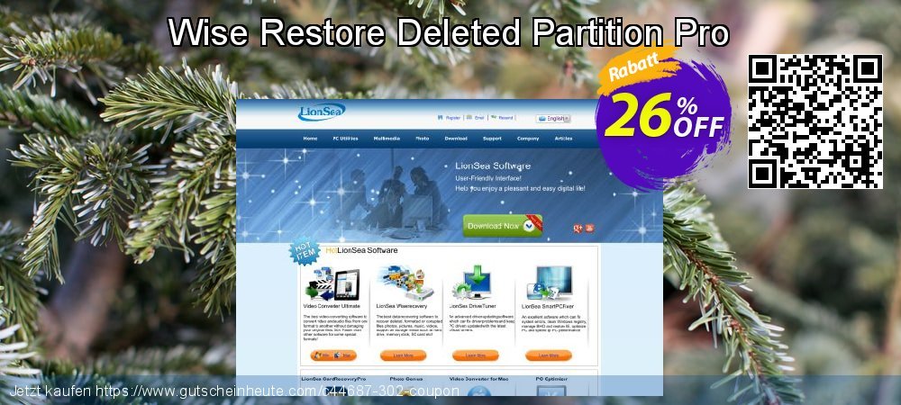 Wise Restore Deleted Partition Pro fantastisch Angebote Bildschirmfoto