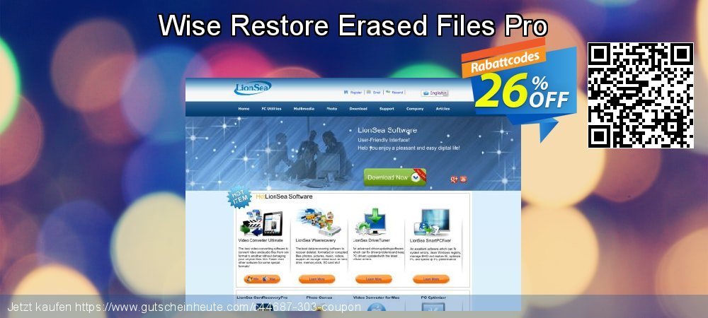 Wise Restore Erased Files Pro großartig Promotionsangebot Bildschirmfoto