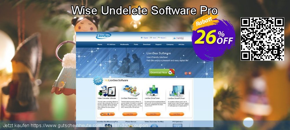 Wise Undelete Software Pro geniale Promotionsangebot Bildschirmfoto