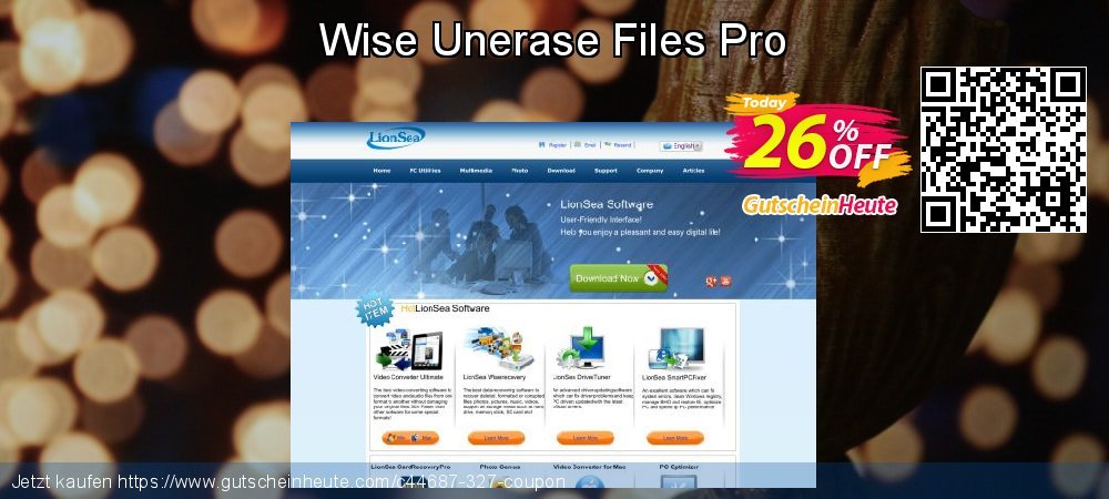 Wise Unerase Files Pro ausschließlich Außendienst-Promotions Bildschirmfoto