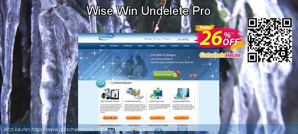Wise Win Undelete Pro unglaublich Sale Aktionen Bildschirmfoto