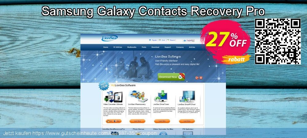 Samsung Galaxy Contacts Recovery Pro umwerfenden Rabatt Bildschirmfoto