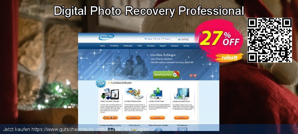 Digital Photo Recovery Professional Exzellent Ermäßigungen Bildschirmfoto