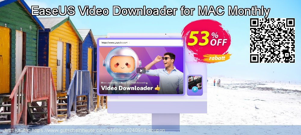 EaseUS Video Downloader for MAC Monthly wunderschön Sale Aktionen Bildschirmfoto