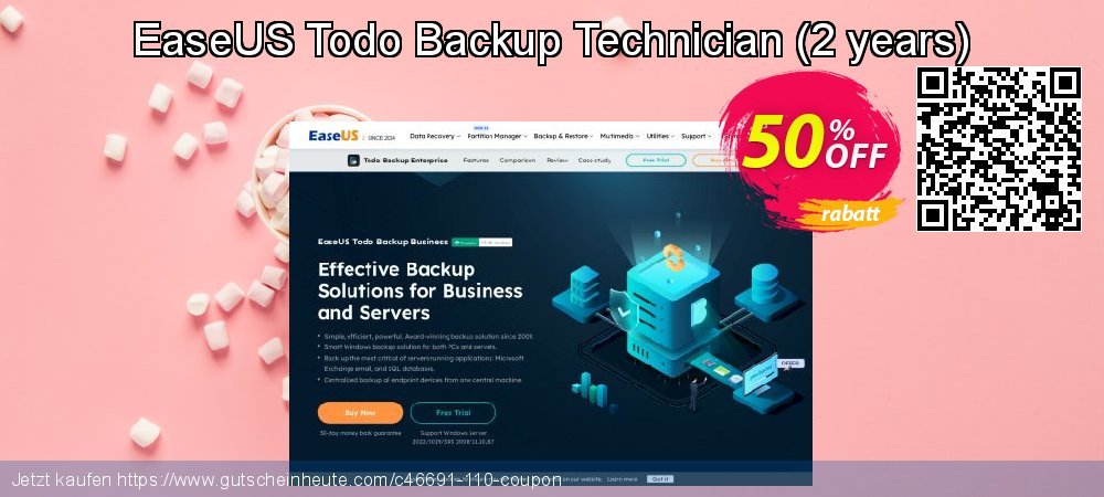 EaseUS Todo Backup Technician - 2 years  großartig Diskont Bildschirmfoto