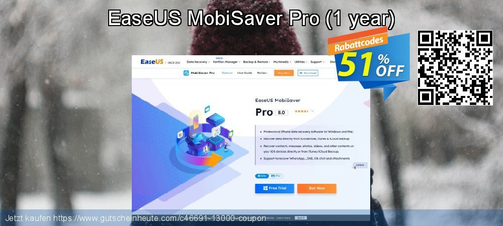 EaseUS MobiSaver Pro - 1 year  geniale Diskont Bildschirmfoto