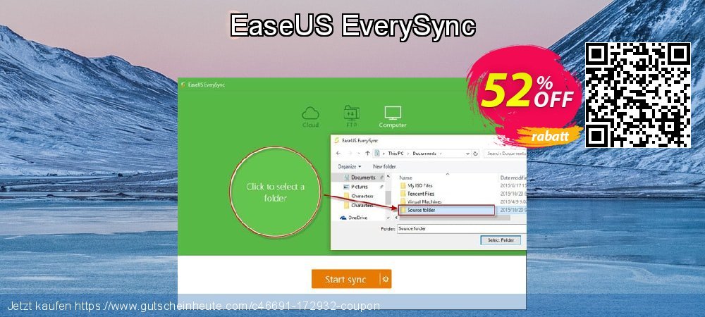 EaseUS EverySync unglaublich Preisreduzierung Bildschirmfoto