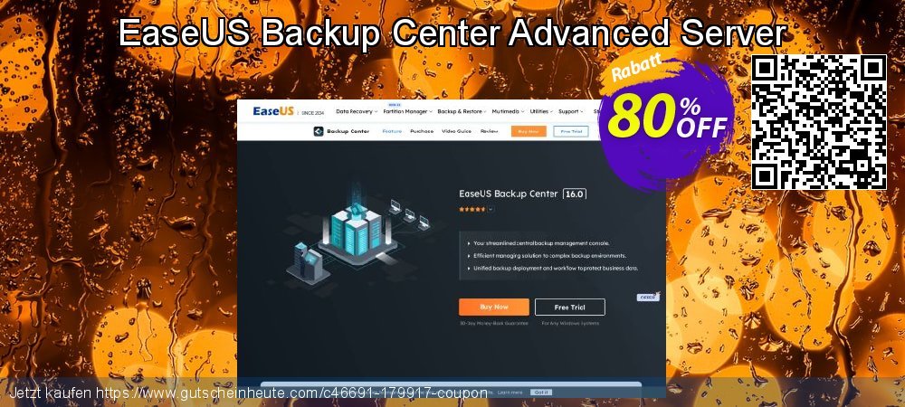 EaseUS Backup Center Advanced Server formidable Ausverkauf Bildschirmfoto