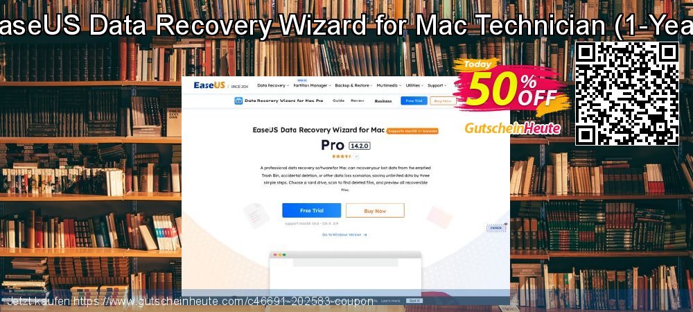 EaseUS Data Recovery Wizard for Mac Technician - 1-Year  faszinierende Beförderung Bildschirmfoto