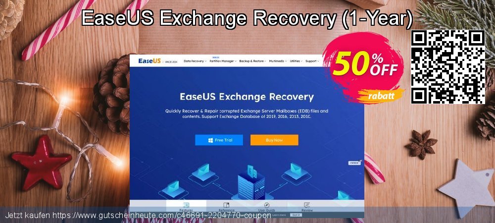 EaseUS Exchange Recovery - 1-Year  großartig Disagio Bildschirmfoto