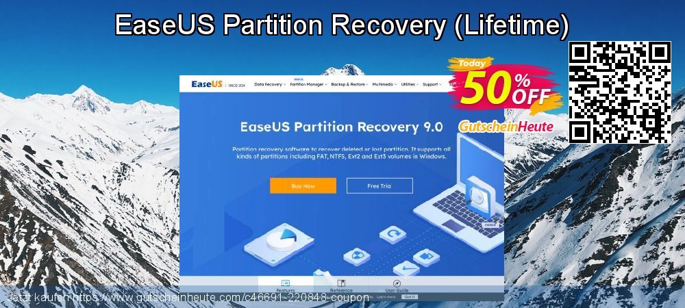 EaseUS Partition Recovery - Lifetime  genial Nachlass Bildschirmfoto