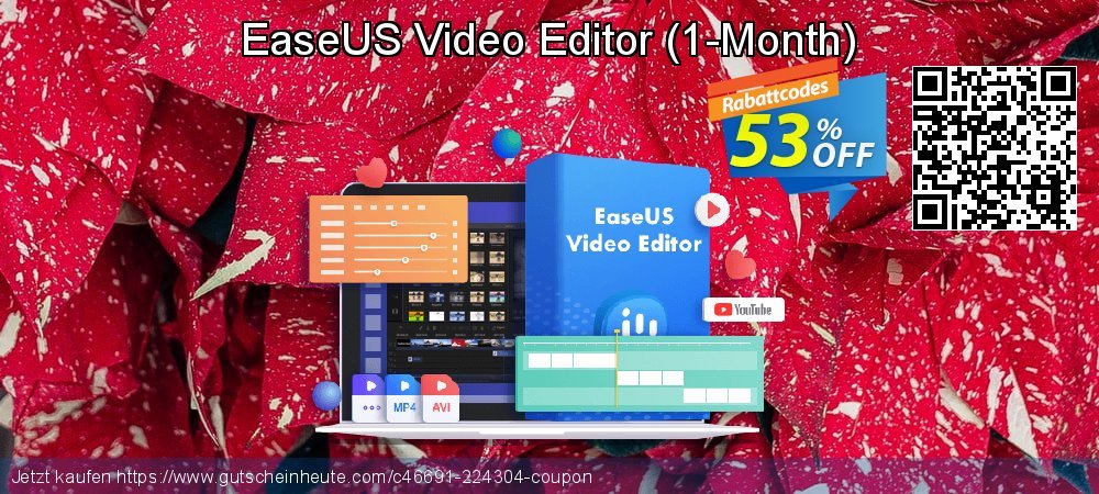 EaseUS Video Editor - 1-Month  super Ausverkauf Bildschirmfoto