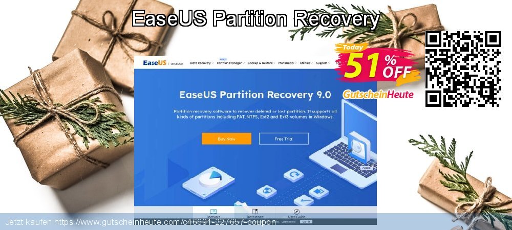 EaseUS Partition Recovery verblüffend Außendienst-Promotions Bildschirmfoto