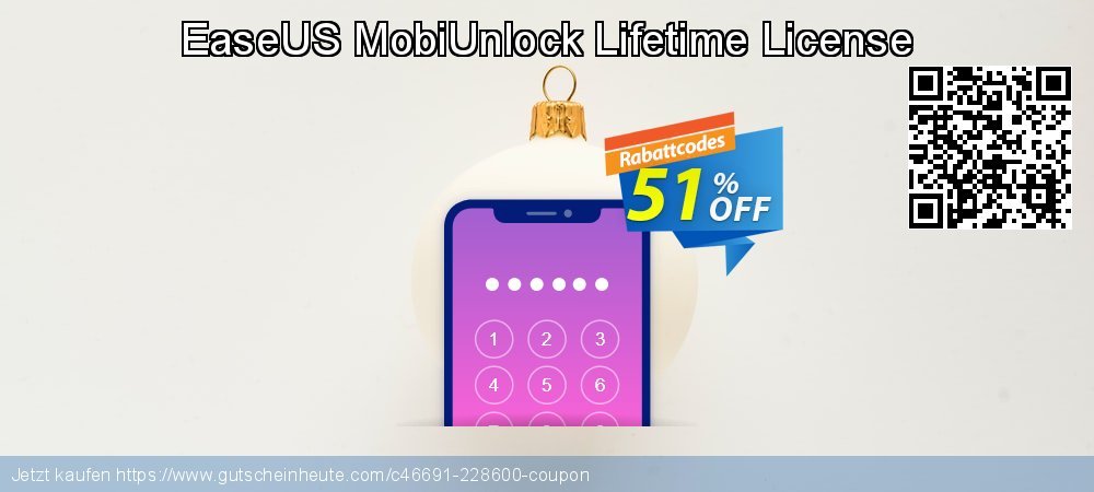 EaseUS MobiUnlock Lifetime License klasse Nachlass Bildschirmfoto