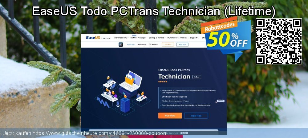 EaseUS Todo PCTrans Technician - Lifetime  aufregende Außendienst-Promotions Bildschirmfoto