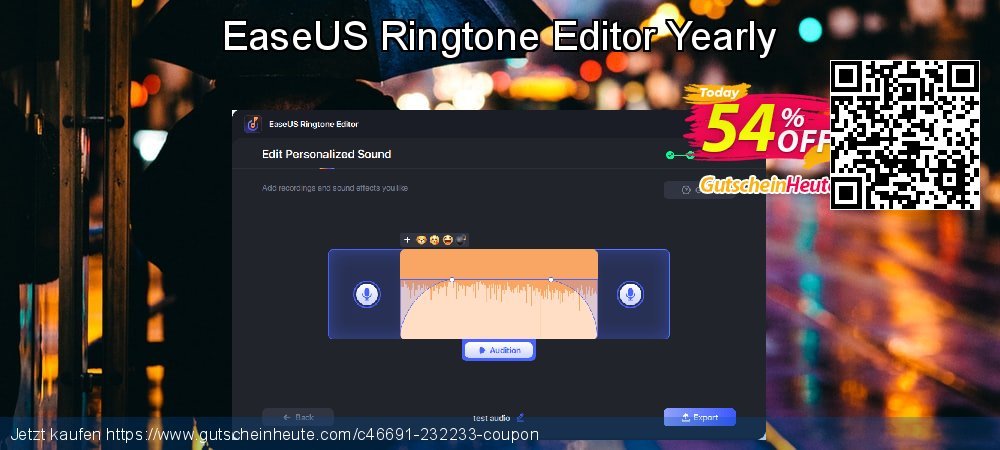 EaseUS Ringtone Editor Yearly ausschließlich Förderung Bildschirmfoto
