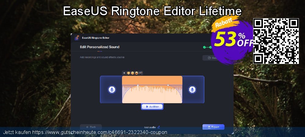 EaseUS Ringtone Editor Lifetime aufregende Diskont Bildschirmfoto