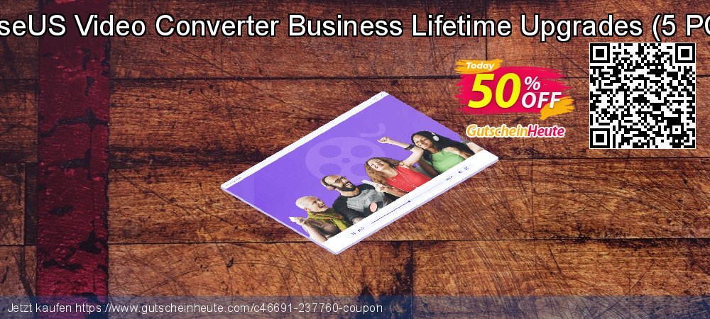 EaseUS Video Converter Business Lifetime Upgrades - 5 PCs  verblüffend Preisnachlässe Bildschirmfoto