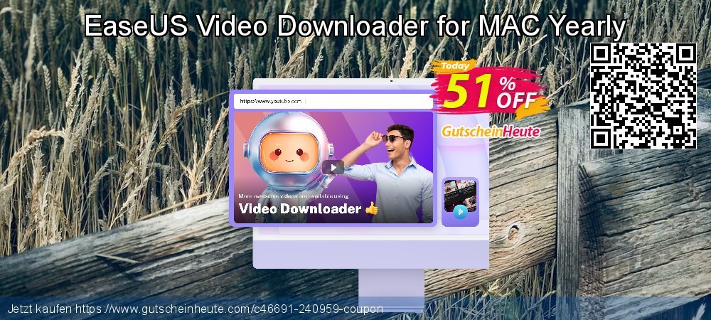 EaseUS Video Downloader for MAC Yearly Exzellent Nachlass Bildschirmfoto