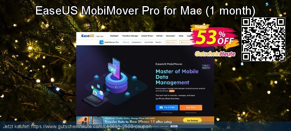 EaseUS MobiMover Pro for Mac - 1 month  exklusiv Außendienst-Promotions Bildschirmfoto