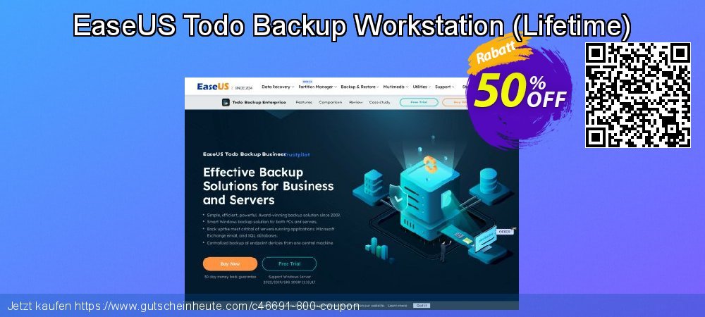 EaseUS Todo Backup Workstation - Lifetime  formidable Sale Aktionen Bildschirmfoto