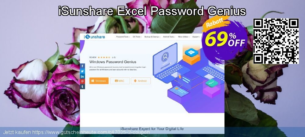 iSunshare Excel Password Genius umwerfenden Promotionsangebot Bildschirmfoto