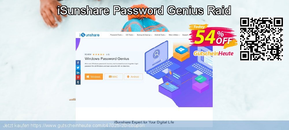 iSunshare Password Genius Raid verwunderlich Angebote Bildschirmfoto