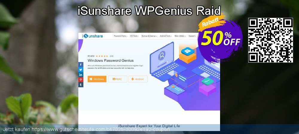 iSunshare WPGenius Raid atemberaubend Außendienst-Promotions Bildschirmfoto