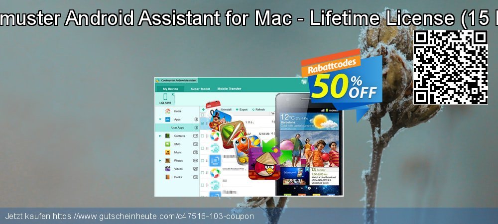 Coolmuster Android Assistant for Mac - Lifetime License - 15 PCs  genial Promotionsangebot Bildschirmfoto