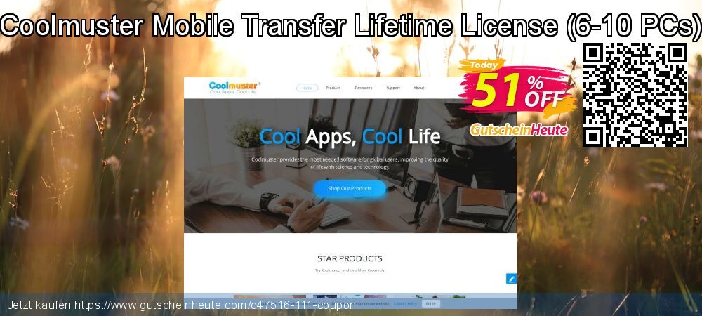 Coolmuster Mobile Transfer Lifetime License - 6-10 PCs  Sonderangebote Preisreduzierung Bildschirmfoto