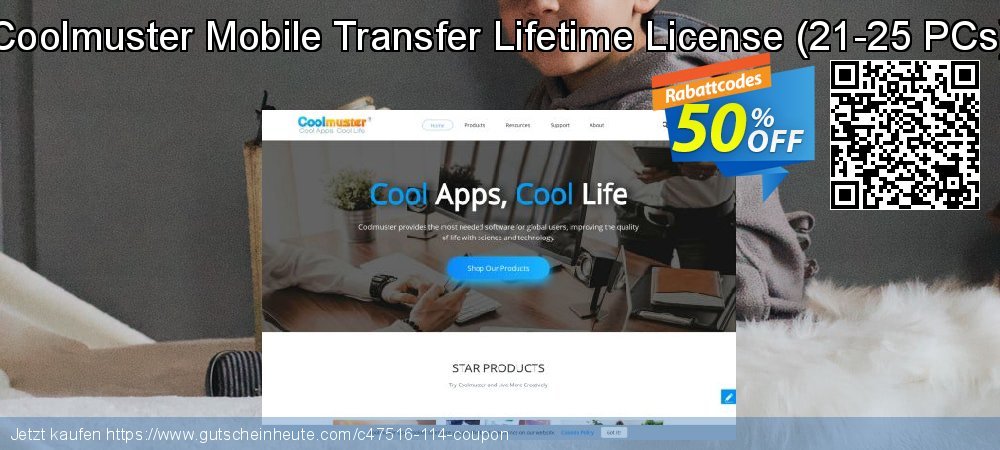 Coolmuster Mobile Transfer Lifetime License - 21-25 PCs  fantastisch Beförderung Bildschirmfoto
