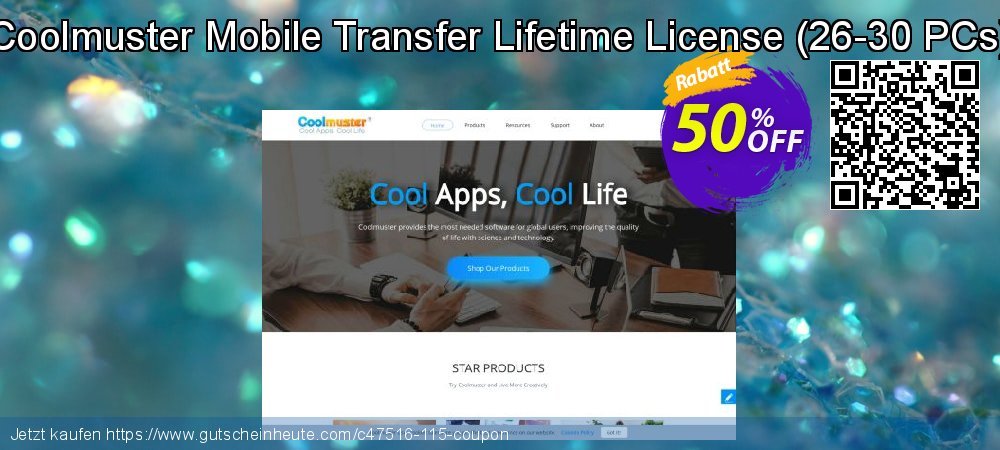 Coolmuster Mobile Transfer Lifetime License - 26-30 PCs  großartig Sale Aktionen Bildschirmfoto