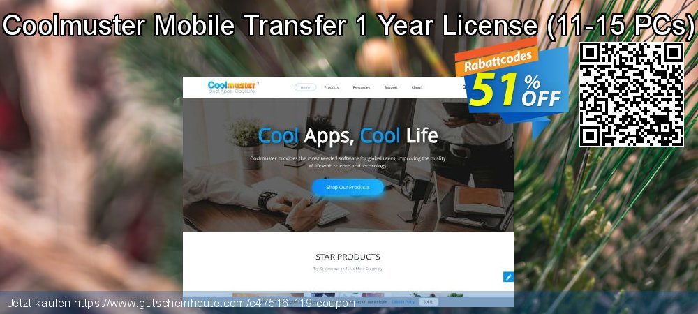 Coolmuster Mobile Transfer 1 Year License - 11-15 PCs  wunderschön Angebote Bildschirmfoto