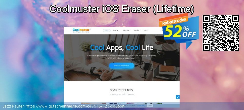 Coolmuster iOS Eraser - Lifetime  formidable Ermäßigung Bildschirmfoto