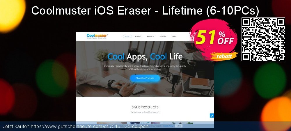 Coolmuster iOS Eraser - Lifetime - 6-10PCs  toll Verkaufsförderung Bildschirmfoto