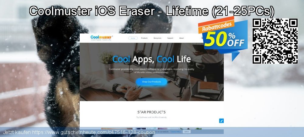 Coolmuster iOS Eraser - Lifetime - 21-25PCs  faszinierende Preisreduzierung Bildschirmfoto