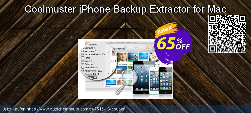 Coolmuster iPhone Backup Extractor for Mac unglaublich Rabatt Bildschirmfoto