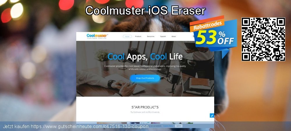 Coolmuster iOS Eraser umwerfende Förderung Bildschirmfoto