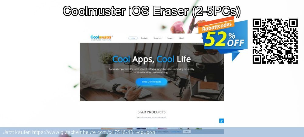 Coolmuster iOS Eraser - 2-5PCs  umwerfenden Beförderung Bildschirmfoto