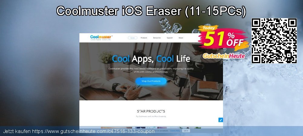 Coolmuster iOS Eraser - 11-15PCs  aufregende Rabatt Bildschirmfoto