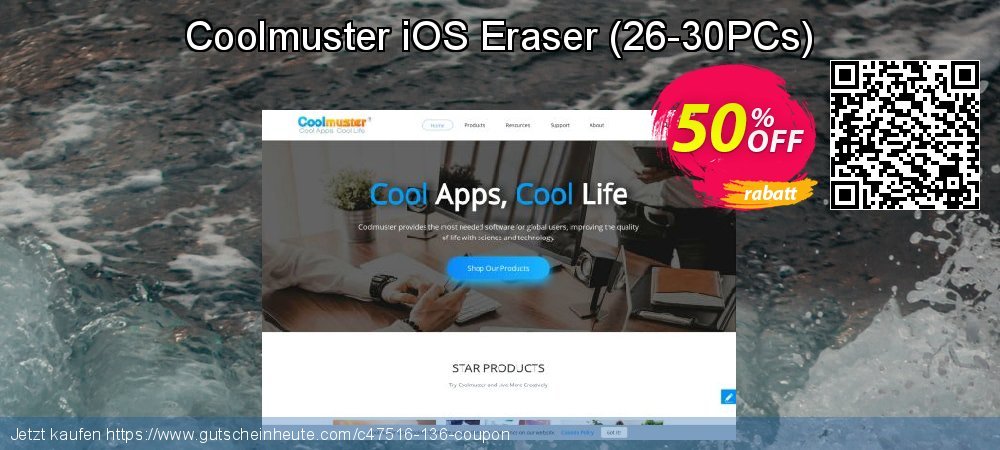 Coolmuster iOS Eraser - 26-30PCs  klasse Angebote Bildschirmfoto